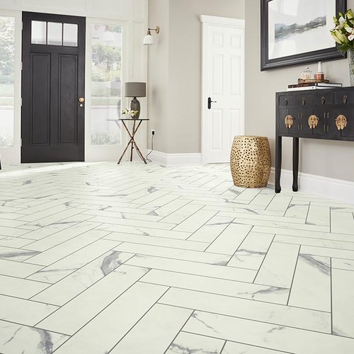 Entry Foyer Luxury Vinyl Tile Herringbone LVT - CarpetsPlus Design Showroom of Hutchinson in Hutchinson, MN